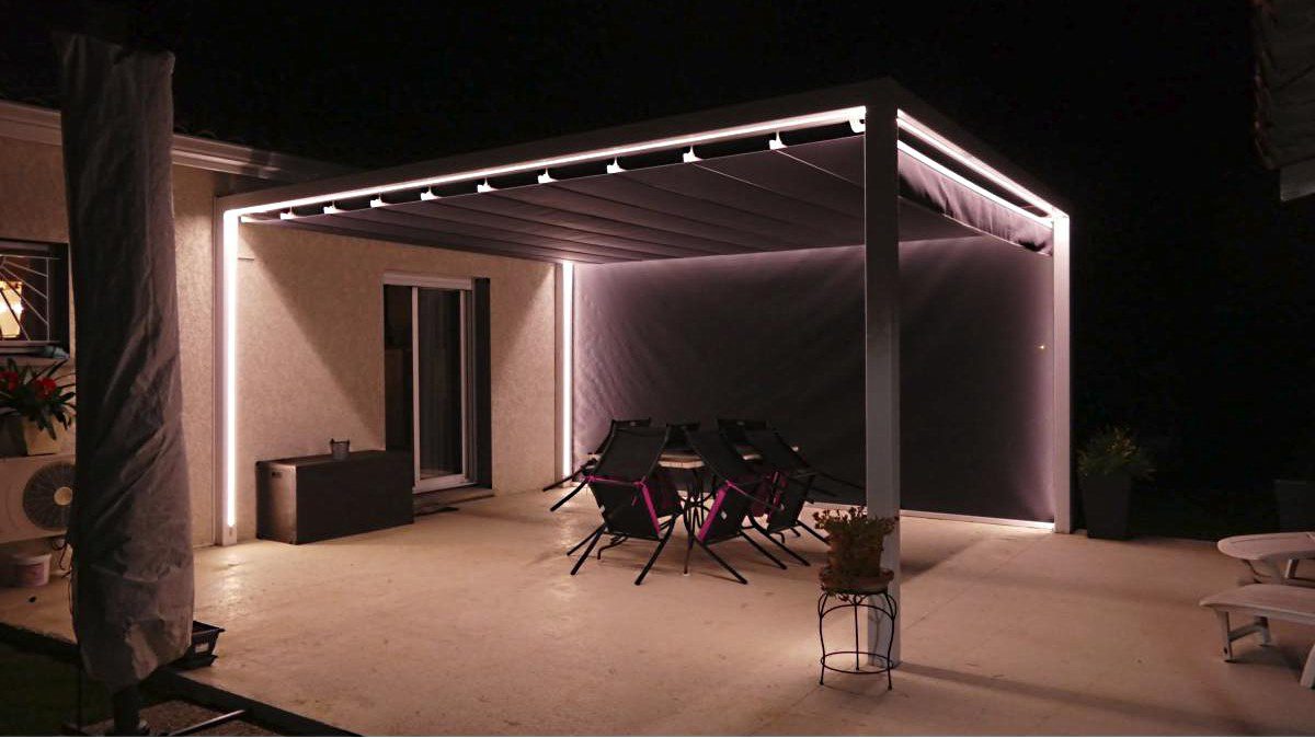 ruban led 220v pergola