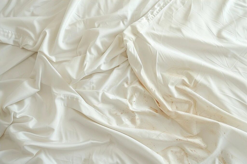 Comment enlever une tache de sang sur un drap blanc ?