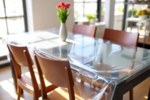 Nappe transparente sur table en verre : l’astuce pour un fini parfait